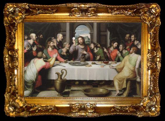 framed  Juan de Juanes the last supper, ta009-2